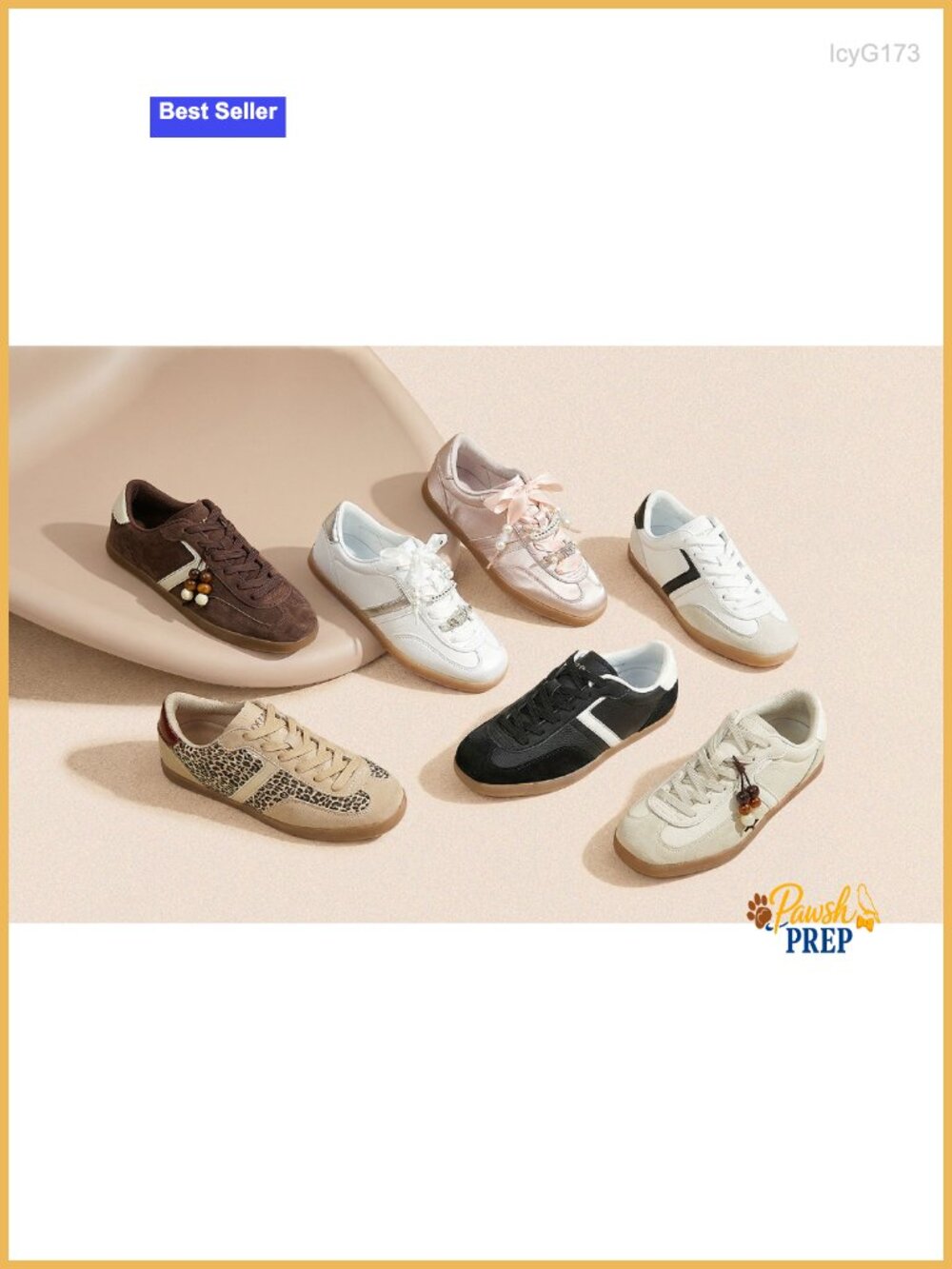 Women's PU Leather Fashion Sneakers Retro Lace Up Comfortable Cushion Non Slip - Picture 6 of 6
